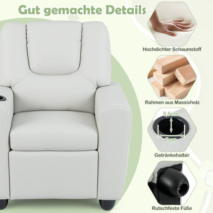 Kids Recliner Chair with Adjustable Backrest & Footrest