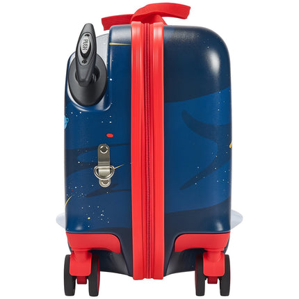 Kids Ride-On Carry-On Suitcase, 18-Inch, 26L, Blue & White