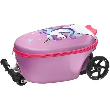 Kids Ride-On Scooter Suitcase, 20-Inch 20L, Purple
