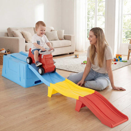Kids Ride-On Toy with Storage & Race Tracks, Ages 3+