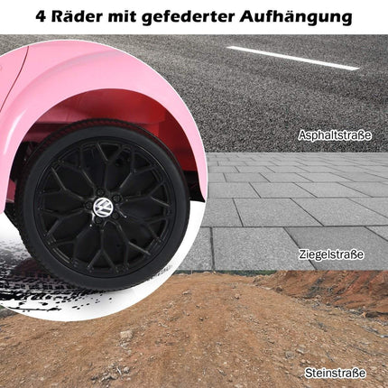 Kids Ride-On VW Beetle Car with Music & Remote Control