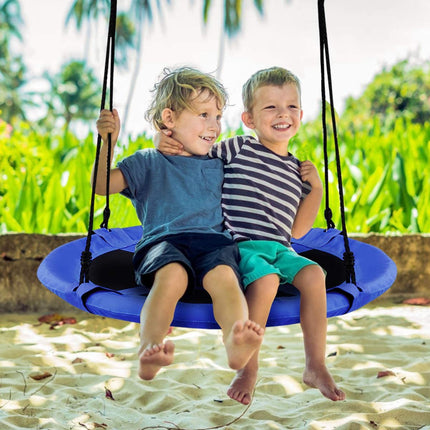 Kids Round Nest Swing, 100 cm, Adjustable Rope, 150 kg Capacity