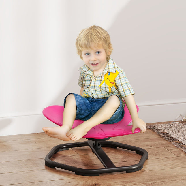 Kids' Sensory Swivel Chair, Butterfly Shape, Pink