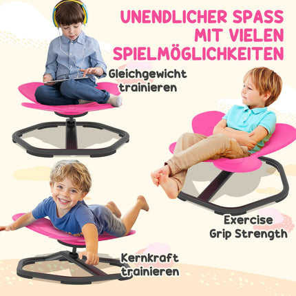 Kids' Sensory Swivel Chair, Butterfly Shape, Pink