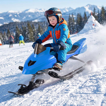 Kids Snow Racer Sled with Brakes & Steering, Ages 6-12