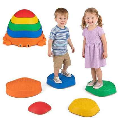Kids' Stepping Stones, Crab Theme, Non-Slip, 5 Pieces
