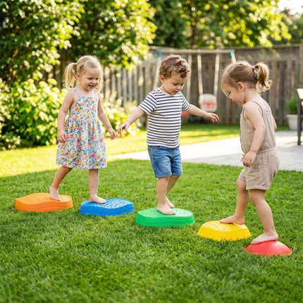 Kids' Stepping Stones, Crab Theme, Non-Slip, 5 Pieces