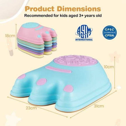 Kids Stepping Stones, Monster Theme, Anti-Slip, 6 Pieces