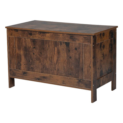 Kids Storage Bench Toy Box, MDF, Safety Hinge, Brown