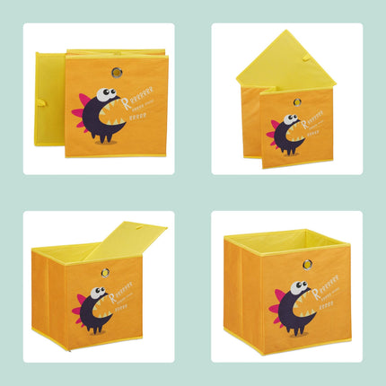 Kids Storage Box Set of 4 – Foldable, Animal Designs