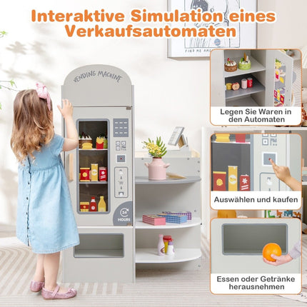 Kids Supermarket Playset with Cash Register & Chalkboard