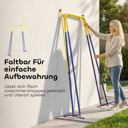Kids Swing Frame, Foldable Steel, Indoor/Outdoor Use