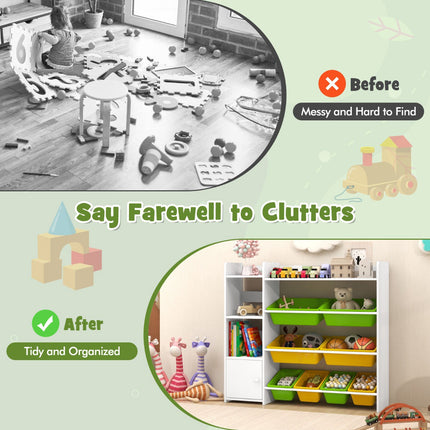 Kids Toy Storage Organizer, 8 Bins, Shelves, Cabinet