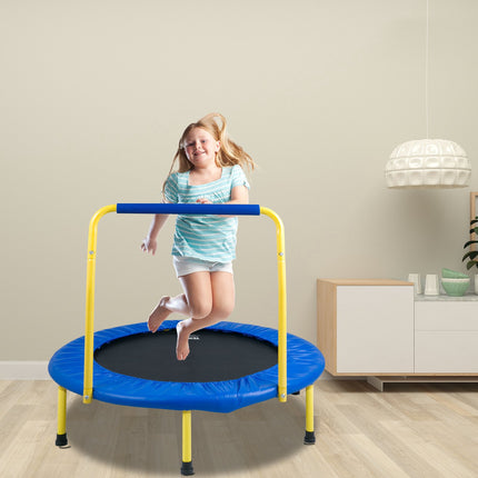 Kids Trampoline 36 Inch, Foldable with Handlebar, 132 LB