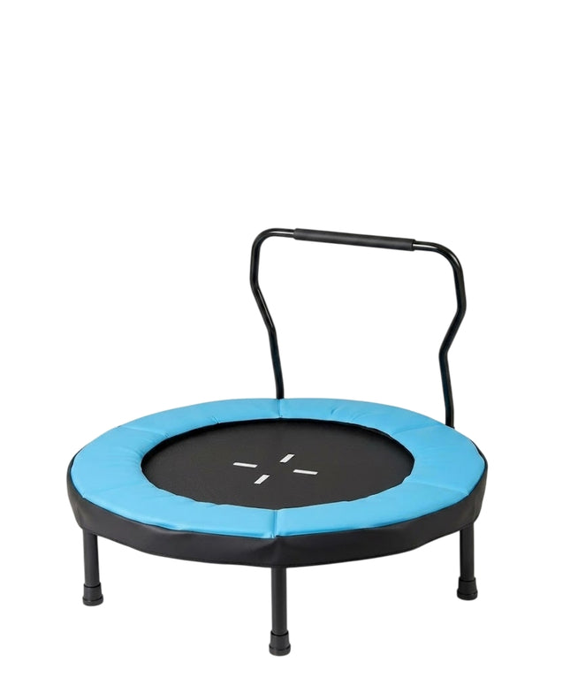Kids Trampoline with Handle, 102 cm, 100 kg Capacity, Blue