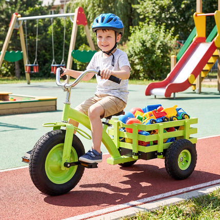 Kids Tricycle with 15" Rubber Tires, Adjustable Seat