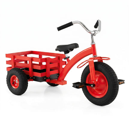 Kids Tricycle with 15" Rubber Tires, Adjustable Seat