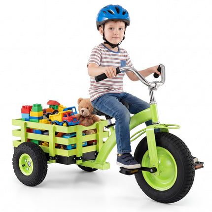 Kids Tricycle with 15" Rubber Tires, Adjustable Seat