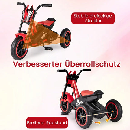 Kids' Tricycle with Pedals, Red, Ages 3+