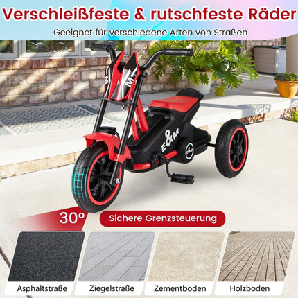Kids' Tricycle with Pedals, Red, Ages 3+