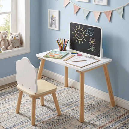 Kids Weaning Table and Chair Set with Chalkboard
