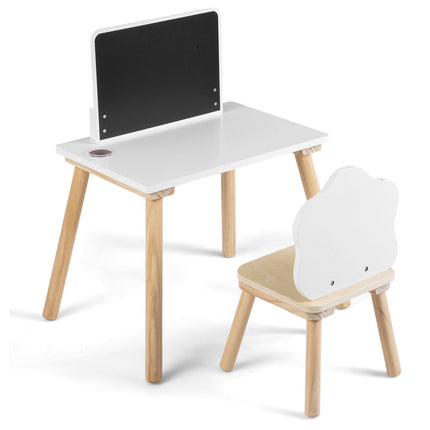 Kids Weaning Table and Chair Set with Chalkboard