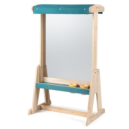 Kids Wooden Art Easel with Paper Roll and Paint Cups