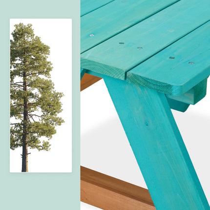 Kids Wooden Picnic Table with Benches – Pine Wood