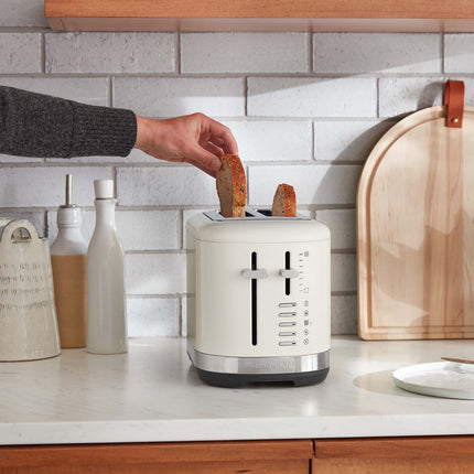 KitchenAid All-Metal 2-Slice Toaster with 7 Settings, Porcelain, Lift Lever