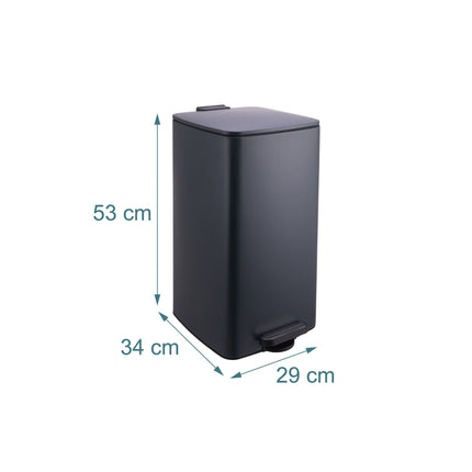 Kitchen Pedal Bin 30L with Soft-Close Lid