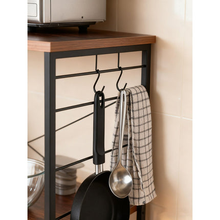 Kitchen Trolley with 3 Shelves and Wheels