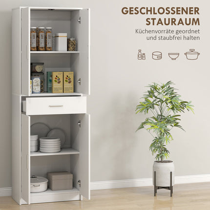 Kitchen cabinet, 3-level adjustable shelves, chipboard, MDF, plenty of storage space, white
