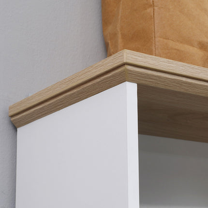 Tall white kitchen cabinet with drawers & shelves, 101x39x180.5 cm
