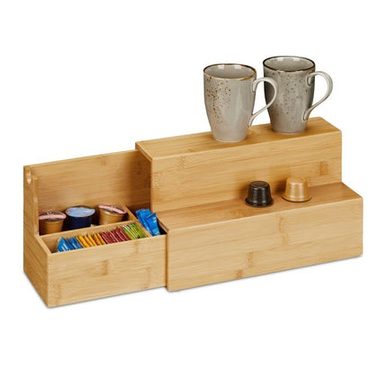 Kitchen organization with pull-out compartment