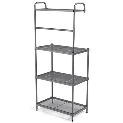 Kitchen shelf 4 shelves adjustable microwave holder household shelf standing shelf