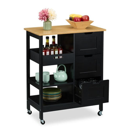Kitchen trolley with work surface