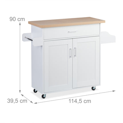 Kitchen trolley with worktop