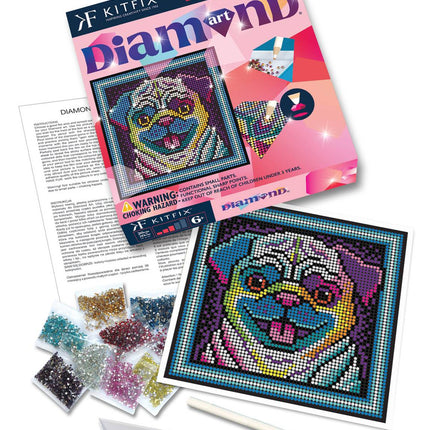 Kitfix Diy Set Diamond Art Pug