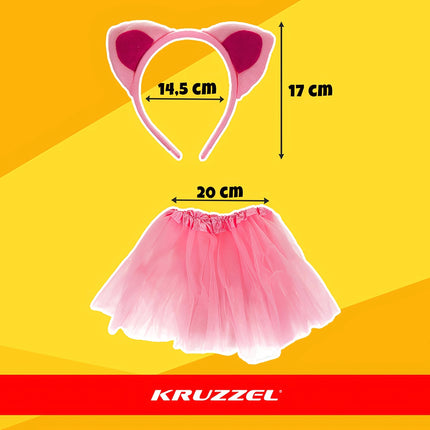 Kitten Costume Set, Pink, 4-Piece, Ages 3-10