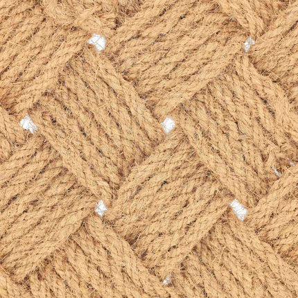 Knotted Natural Colour Coir Rug