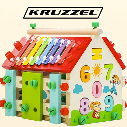 Kruzzel 22564 wooden educational house