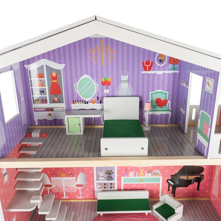 Kruzzel Dollhouse Large Dollhouse 114 cm 114 cm