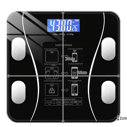 LCD bathroom scale - analytical Ruhhy 22525
