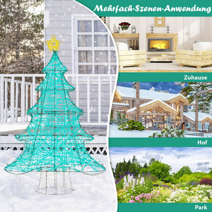 LED Artificial Christmas Tree 123cm, 520 Lights, Star