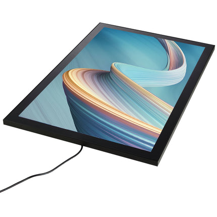 LED Backlit Poster Frame, Black Aluminum, 16 x 24 in