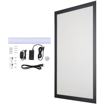 LED Backlit Poster Frame, Black Aluminum, 16 x 24 in