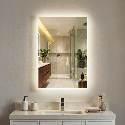 LED Bathroom Mirror 70x50cm, Anti-Fog, Dimmable