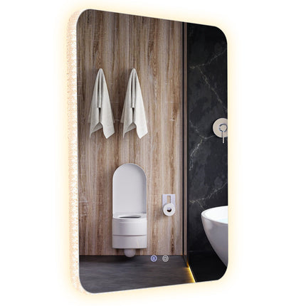 LED Bathroom Mirror 80 x 60 cm, Dimmable, Anti-Fog