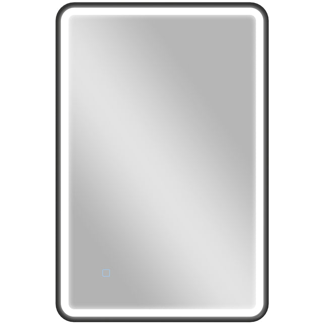 LED Bathroom Mirror, 90x60 cm, Dimmable, 3 Colors, Black