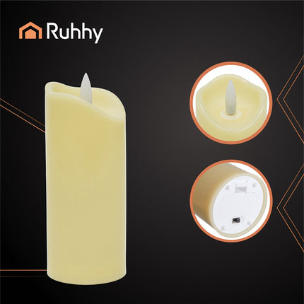 LED Candle Inserts, Flickering Flame, 4-Pack, 12.5x5cm
